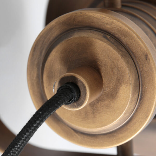 Anne Lighting Sprocket wandlamp - E14 - 19 cm diep - incl. 190 cm snoer - brons - Afbeelding 10