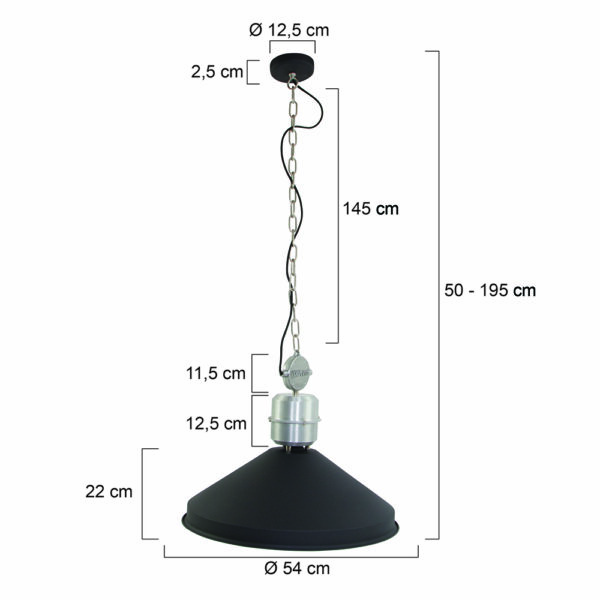 Industriële grote hanglamp Anne Light & Home Zappa - Image 7