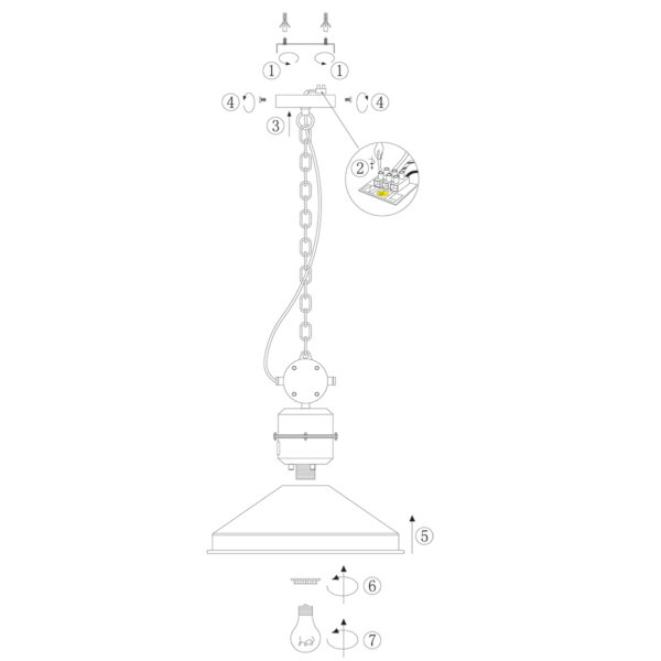 Industriële grote hanglamp Anne Light & Home Zappa - Image 9