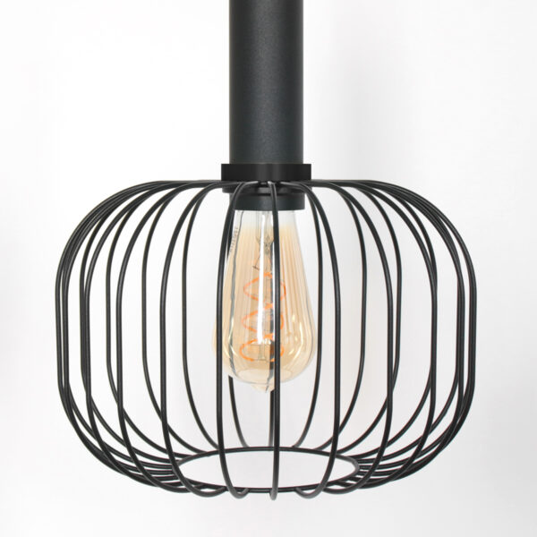 Mexlite Aureole hanglamp - draadlamp - zeslichts - 150 cm breed - gouden details - zwart - Image 5