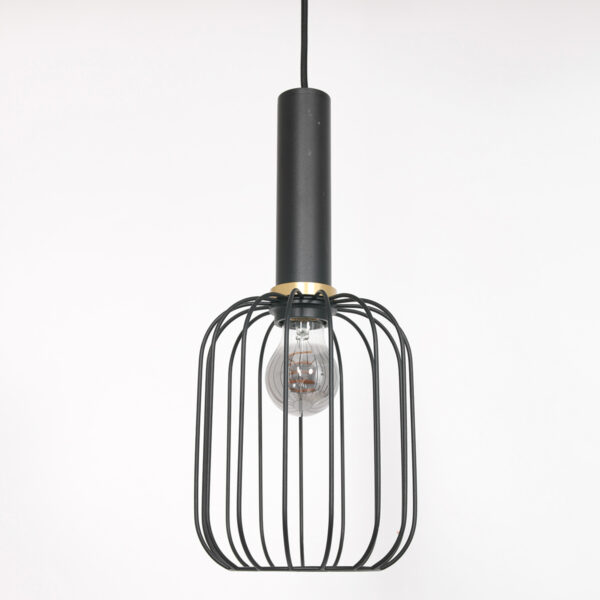 Mexlite Aureole hanglamp - draadlamp - kap Ø 17 cm - gouden details - zwart - Afbeelding 11