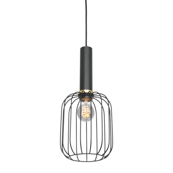 Mexlite Aureole hanglamp – ø 17 cm – E27 (grote fitting) – Zwart