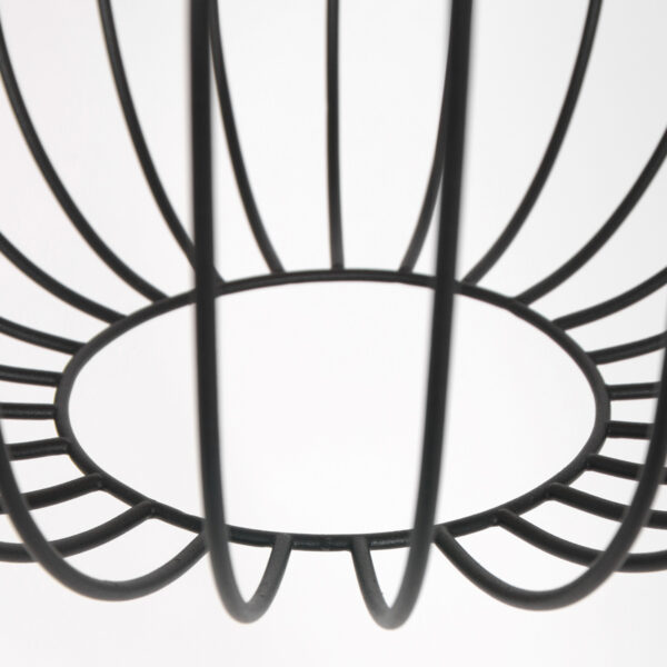 Mexlite Aureole hanglamp - draadlamp - kap Ø 25 cm - gouden details - zwart - Afbeelding 9
