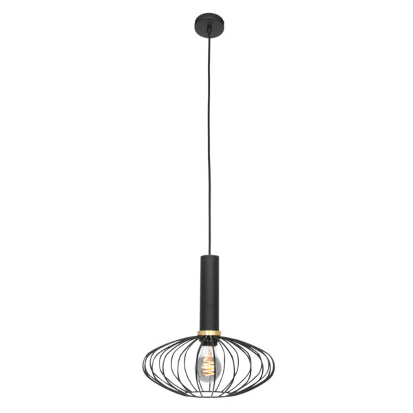 Mexlite Aureole hanglamp – ø 28 cm – E27 (grote fitting) – Zwart