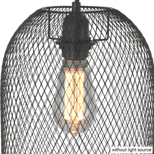 Mexlite Bodine hanglamp - Ø 22cm - gaaslamp - E27 - zwart - Image 4