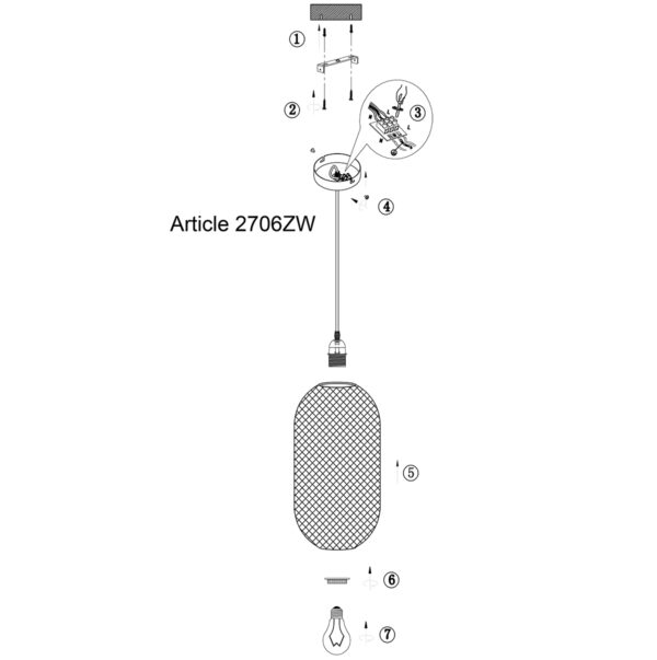 Mexlite Bodine hanglamp - Ø 22cm - gaaslamp - E27 - zwart - Image 7