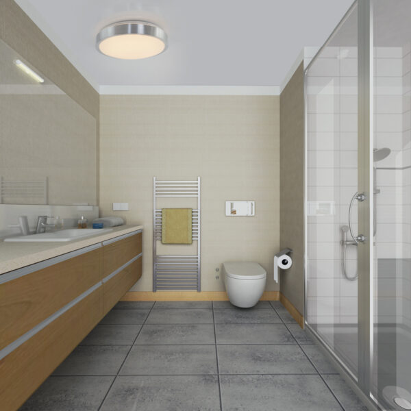 Steinhauer Stellar badkamer plafonnière - badkamer - ingebouwd LED - Ø 39 cm - IP44 - staal - Image 2