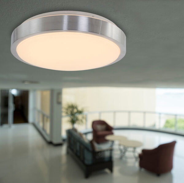 Steinhauer Stellar badkamer plafonnière - badkamer - ingebouwd LED - Ø 39 cm - IP44 - staal - Image 3