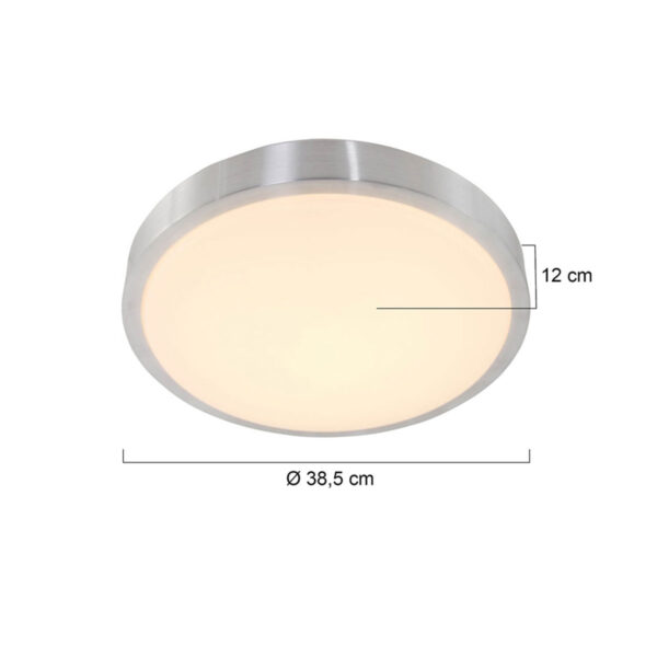 Steinhauer Stellar badkamer plafonnière - badkamer - ingebouwd LED - Ø 39 cm - IP44 - staal - Image 6