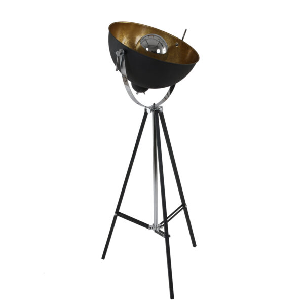 Mexlite Eelco vloerlamp – ø 74 cm – In hoogte verstelbaar en Draai- en/of kantelbaar – E27 (grote fitting) – goud en zwart - Afbeelding 14