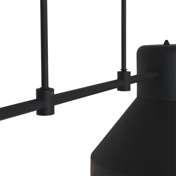 Mexlite Evy hanglamp - tweelichts - 104cm breed - zwart met goud - Image 6