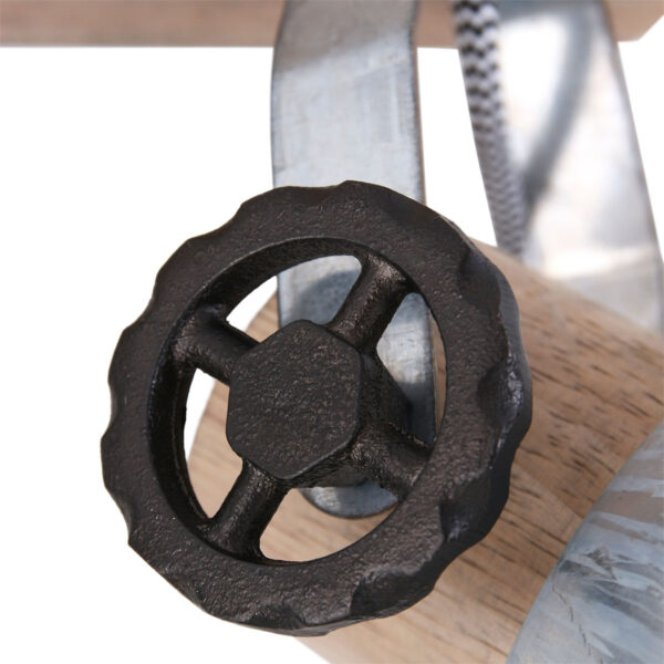 Mexlite Gearwood plafondspot - tweelichts - E27 - draaibaar - kantelbaar - hout met nikkel - Image 15