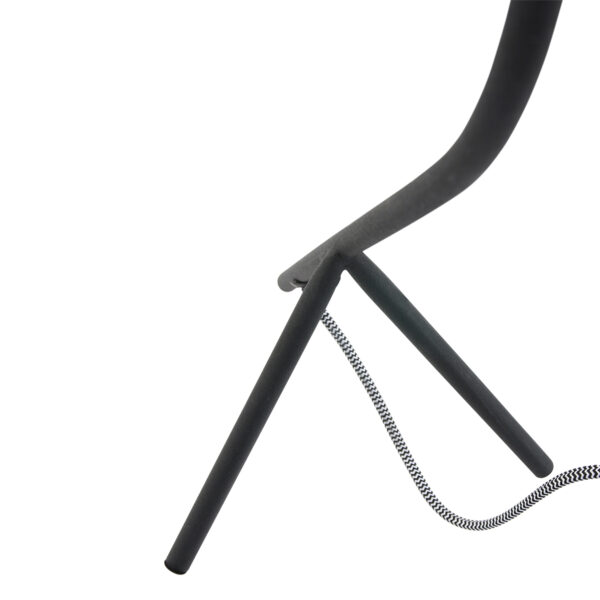 Mexlite Lina tafellamp - 43 cm hoog - Ø 12 cm kapje - kantelbaar - zwart - Afbeelding 5