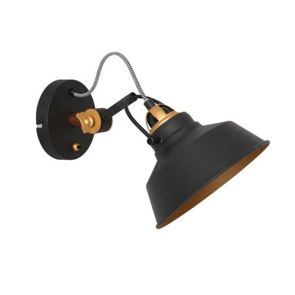 Mexlite Nove wandlamp – E27 (grote fitting) – Zwart