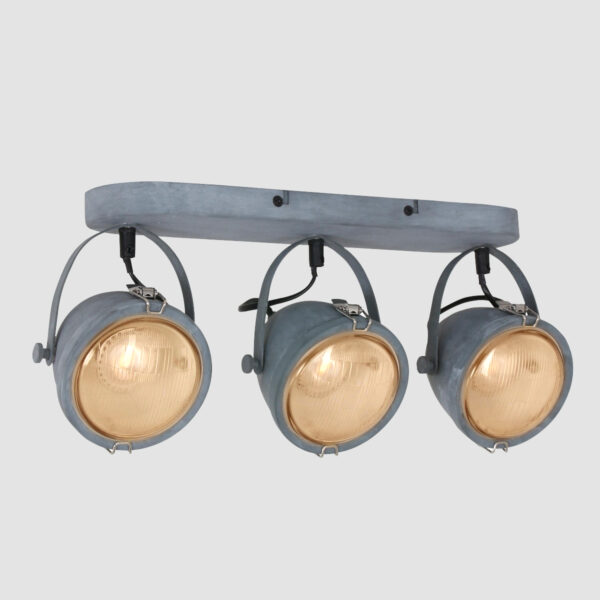 Mexlite Paco plafondlamp - drielichts - 45 cm breed - draai- en kantelbaar - beton grijs - Image 13