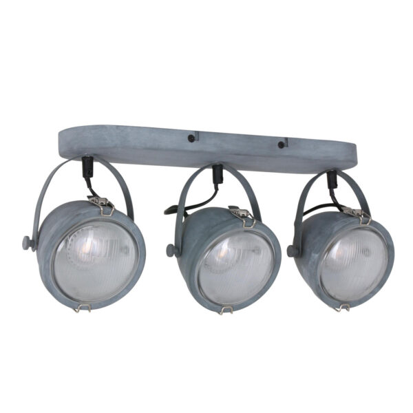 Mexlite Paco plafondlamp - drielichts - 45 cm breed - draai- en kantelbaar - beton grijs - Image 3