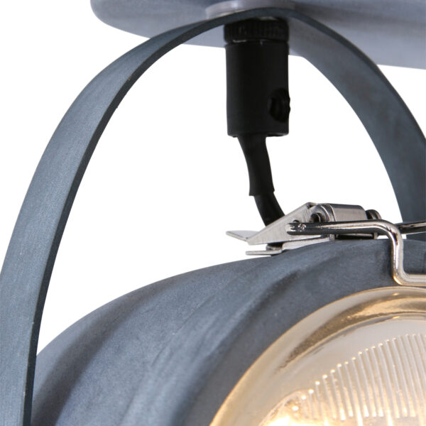 Mexlite Paco plafondlamp - drielichts - 45 cm breed - draai- en kantelbaar - beton grijs - Image 9