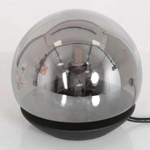Steinhauer Ancilla tafellamp - rookglas - touchdimmer - bol - 16,5 cm hoog - 2700K - 300L - 3W - zwart - Image 4