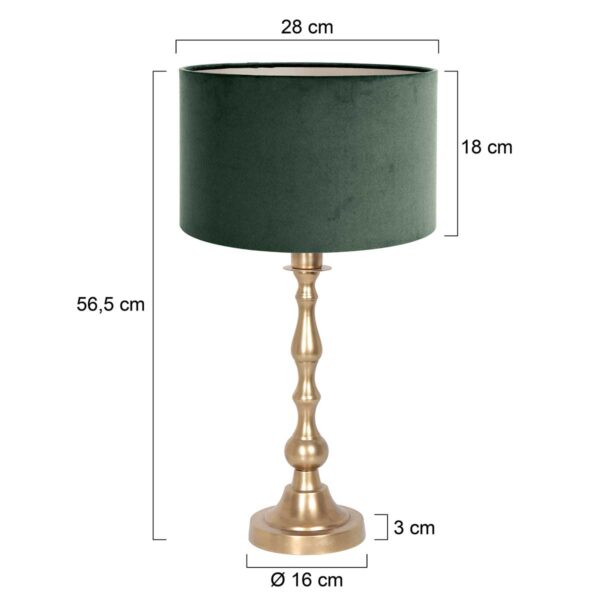 Steinhauer Bassiste tafellamp – ø 28 cm –– brons en groen - Image 6
