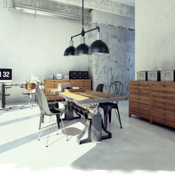 Steinhauer Brooklyn hanglamp - drielichts - 140 cm breed - 3x Ø30 cm - in hoogte verstelbaar - zwart - Image 2