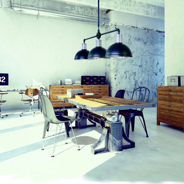 Steinhauer Brooklyn hanglamp - drielichts - 140 cm breed - 3x Ø30 cm - in hoogte verstelbaar - zwart - Image 3