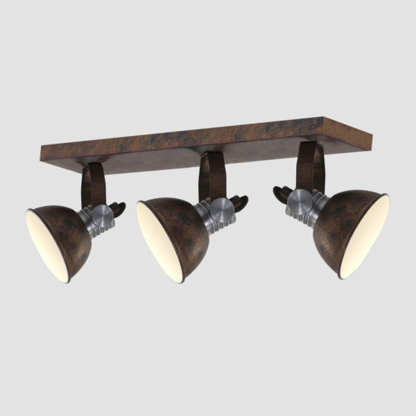 Steinhauer Brooklyn drielichts plafondlamp - inclusief GU10 lichtbron - dim to warm - 60 cm breed - bruin - Afbeelding 11