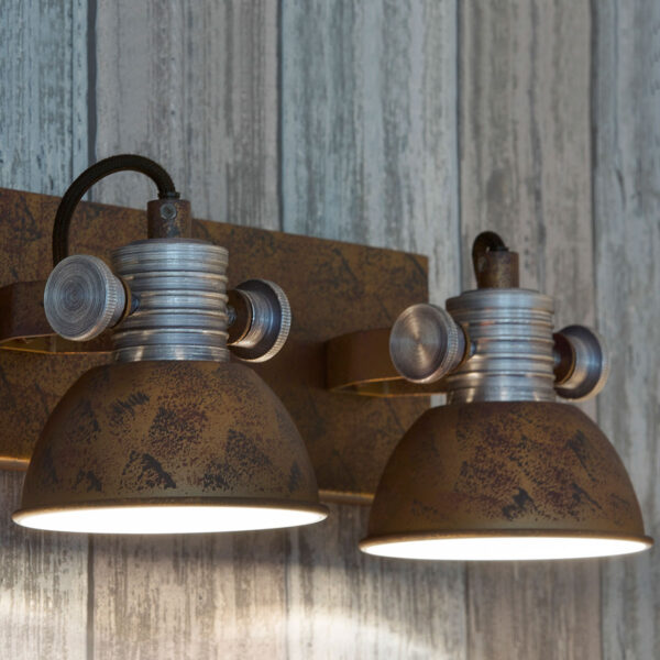 Steinhauer Brooklyn plafondlamp - 2 spots - draaibaar & kantelbaar - incl. led - verweerd bruin - Afbeelding 3