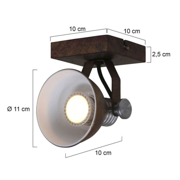 Steinhauer Brooklyn plafondspot - ingebouwd LED - dim to warm - draai- en kantelbaar - bruin - Image 7