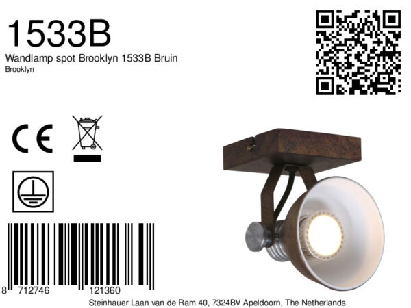 Steinhauer Brooklyn plafondspot - ingebouwd LED - dim to warm - draai- en kantelbaar - bruin - Image 8
