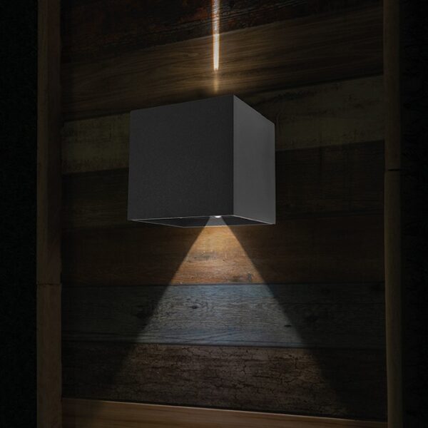 Steinhauer Cebu buitenlamp - vierkant 10 cm - lichtsensor - incl. ingebouwd LED - zwart - Image 3