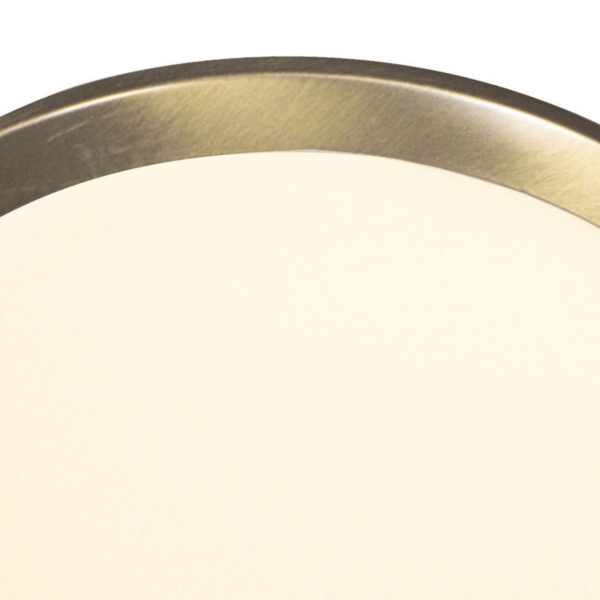 Steinhauer Ceiling and Wall plafonnière | Ø 26cm | E27 | klassiek | brons en wit glas - Image 3