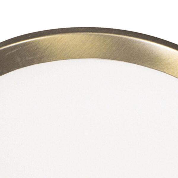 Steinhauer Ceiling and Wall plafonnière | Ø 26cm | E27 | klassiek | brons en wit glas - Image 4