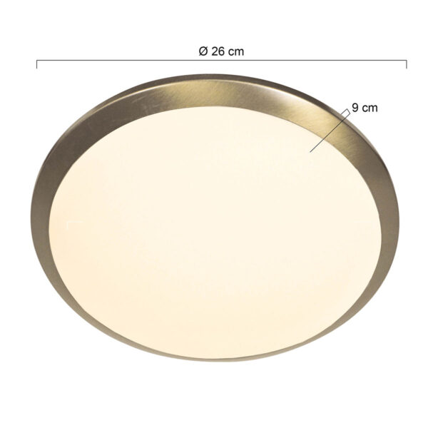 Steinhauer Ceiling and Wall plafonnière | Ø 26cm | E27 | klassiek | brons en wit glas - Image 5