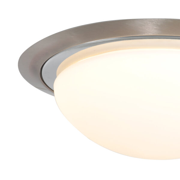 Steinhauer Ceiling and Wall plafondlamp - badkamer - Ø24 cm - Incl. LED - 4 lichtstanden - staal en wit glas - Image 2