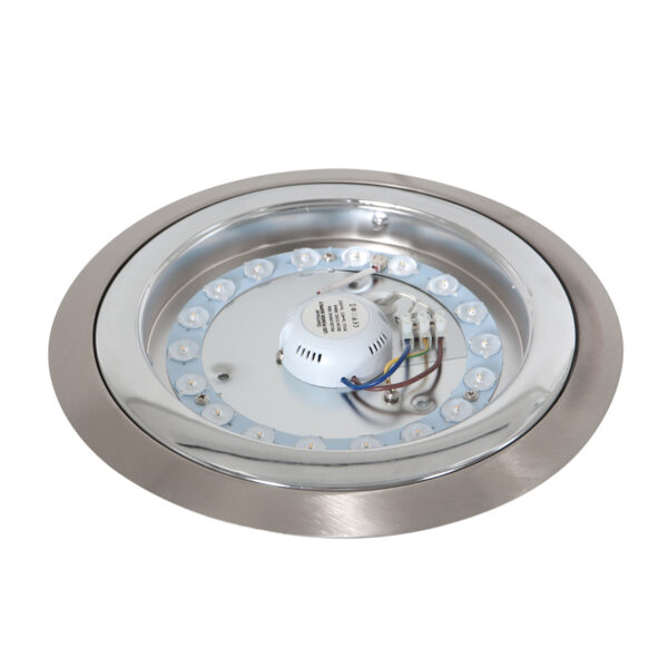Steinhauer Ceiling and Wall plafondlamp - badkamer - Ø24 cm - Incl. LED - 4 lichtstanden - staal en wit glas - Image 4