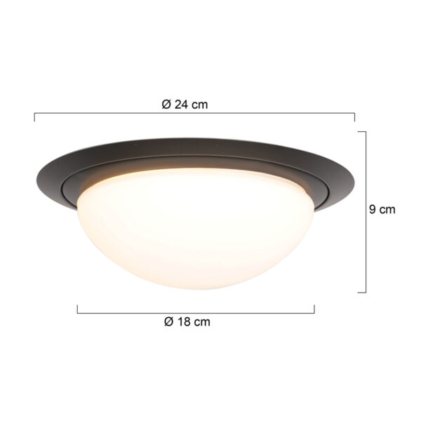 Steinhauer Ikaro plafonnieres – ø 24 cm – Ingebouwd (LED) – wit en zwart - Image 5
