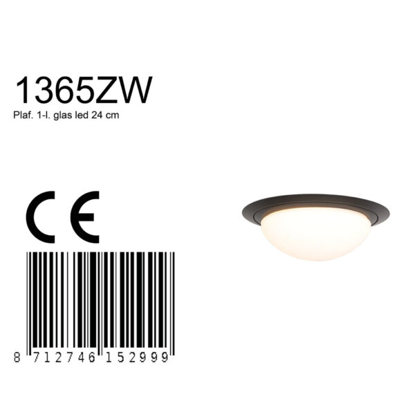Steinhauer Ikaro plafonnieres – ø 24 cm – Ingebouwd (LED) – wit en zwart - Image 6
