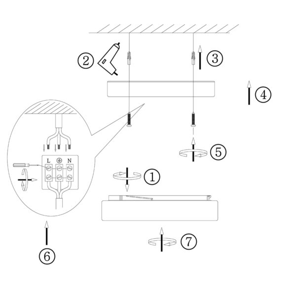Steinhauer Ceiling and Wall plafonnière - badkamer - Ø 30cm - Incl. LED - 4 lichtstanden - staal en wit glas - Afbeelding 8