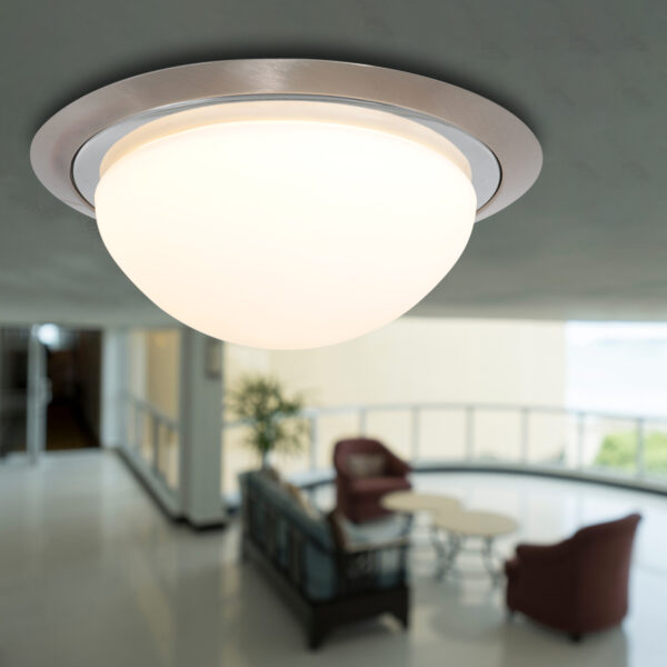 Steinhauer Ceiling and Wall plafonnière - badkamer - Ø 36cm - Incl. LED - 4 lichtstanden - staal en wit glas - Image 2