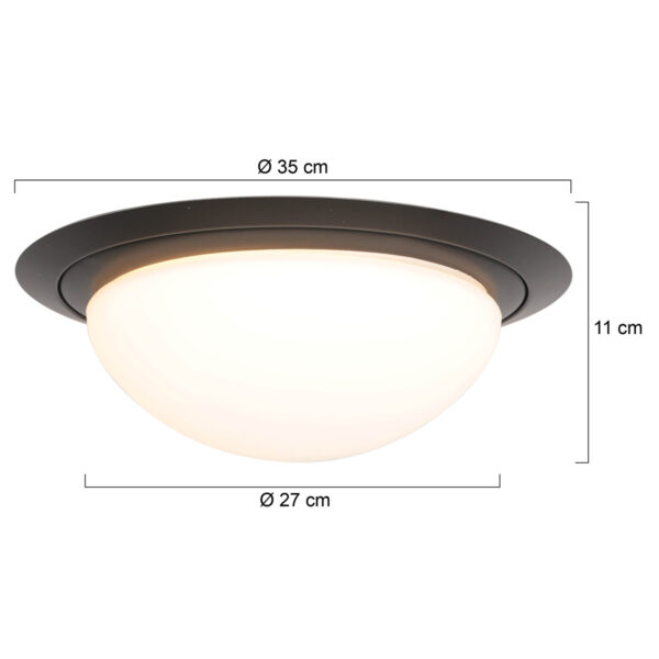 Steinhauer Ikaro plafonnieres – ø 35 cm – Ingebouwd (LED) – wit en zwart - Image 5