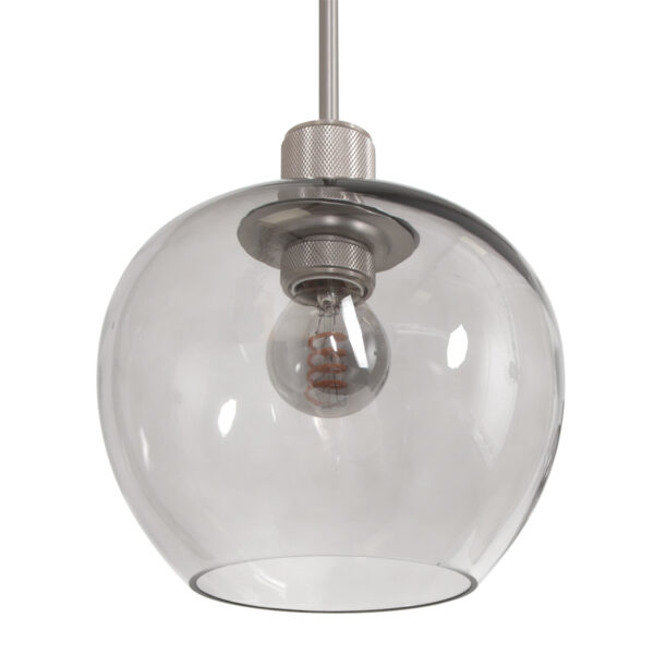 Steinhauer Lotus hanglamp - drielichts - 100 cm breed - kapjes Ø16 cm - rookglas en staal - Image 11