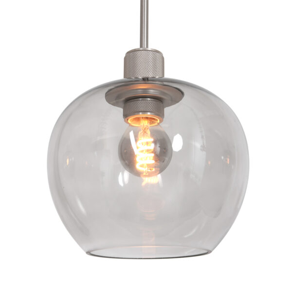 Steinhauer Lotus hanglamp - drielichts - 100 cm breed - kapjes Ø16 cm - rookglas en staal - Image 12
