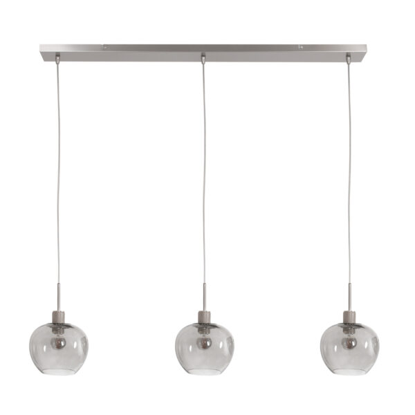 Steinhauer Lotus hanglamp - drielichts - 100 cm breed - kapjes Ø16 cm - rookglas en staal - Image 13
