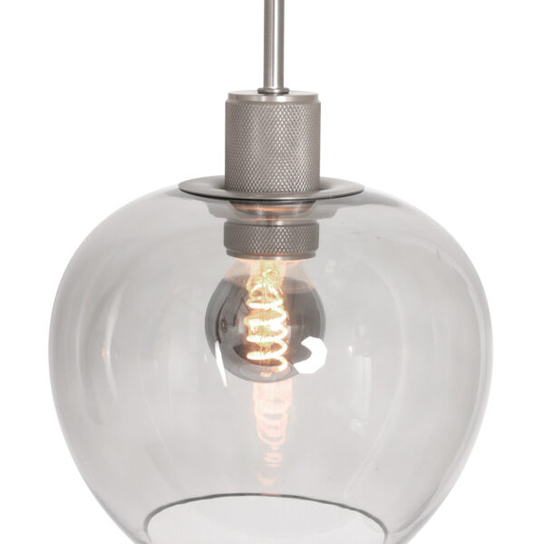 Steinhauer Lotus hanglamp - drielichts - 100 cm breed - kapjes Ø16 cm - rookglas en staal - Image 6