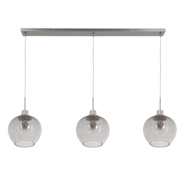 Steinhauer Lotus hanglamp - drielichts - 110 cm breed - kapjes Ø25 cm - rookglas - Image 11