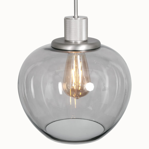 Steinhauer Lotus hanglamp - drielichts - 110 cm breed - kapjes Ø25 cm - rookglas - Image 6