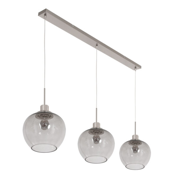 Steinhauer Lotus hanglamp - drielichts - 110 cm breed - kapjes Ø25 cm - rookglas - Image 10