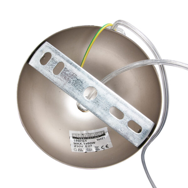 Steinhauer Lotus hanglamp - glazen kap - ⌀25 cm - E27 - in hoogte verstelbaar - staal - Image 12