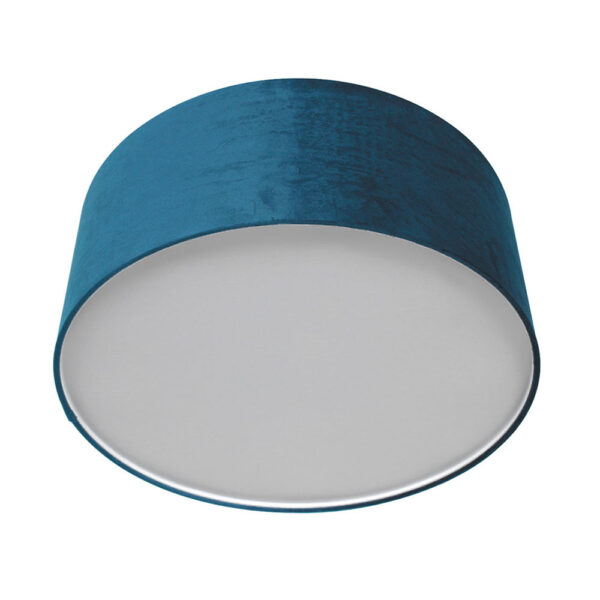 Steinhauer Prestige Chic plafondlamp - met velours blauwe kap - Ø40 cm - dimbaar - Image 3