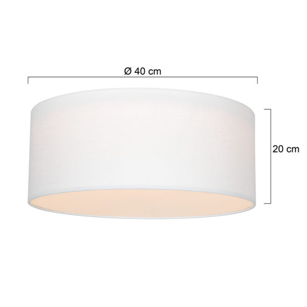Steinhauer Prestige Chic plafondlamp - met witte linnen kap - Ø40 cm - dimbaar - Image 5